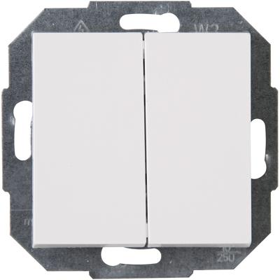 KOPP - Serieschakelaar - Athenis HK07 - Inbouw - 1-voudig Dubbel Schakelaar - Helder Glans Wit