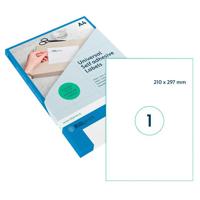 Etiket rillprint 210x297mm mat transparant 25st - thumbnail