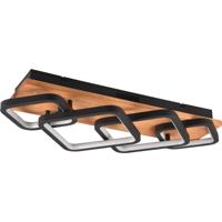 LED Plafondlamp 36W Dimbaar Warm Wit 3000K Rechthoekig Mat Zwart - thumbnail