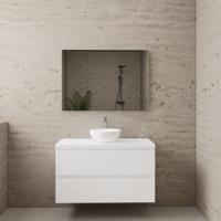 ACTIE BWS Badmeubel | Paris | Wit 100 cm | Mat Wit Wastafel | 1 of 2 Kraangaten - thumbnail
