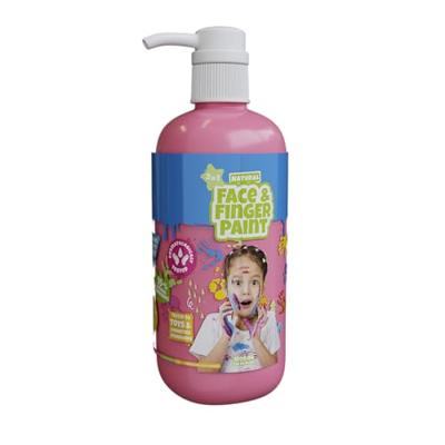 Natural Face & Fingerpaint fles met pompje - roze, 1l Natural Face & Fingerpaint fles met pompje - roze, 1l