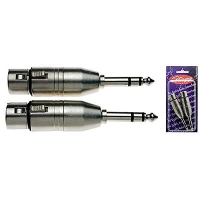 Stagg AC-XFPMSH Verloop XLR female - Stereo Jack male (2 stuks)