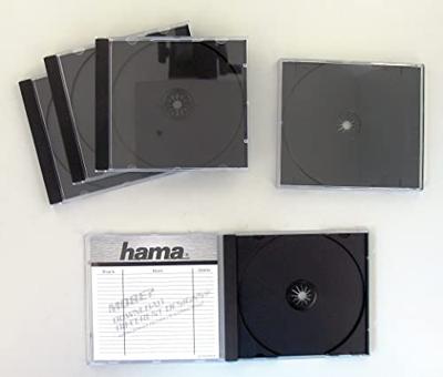 Hama 00044744 CD-hoes 1 CD/DVD/Blu-Ray Transparant, Zwart Polystereen 5 stuk(s) - thumbnail