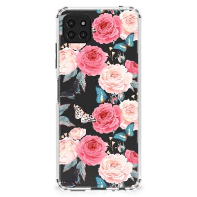 Samsung Galaxy A22 5G Case Butterfly Roses Samsung Galaxy A22 5G Case Butterfly Roses