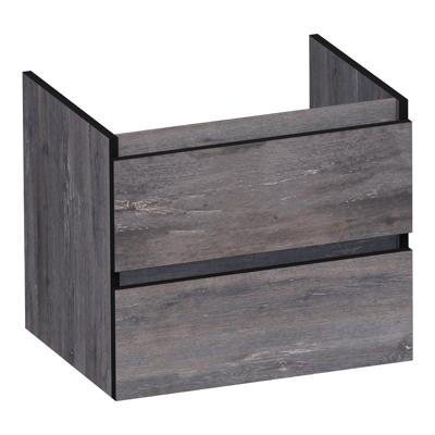 Brauer Joy Edge Onderkast 60 cm - met 2 Softclose Lades Greeploos en 1 Sifon Uitsparing - Driftwood