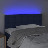 Hoofdbord LED 90x5x78/88 cm stof blauw - thumbnail