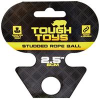 Happy Pet tough toys bal studded aan touw rubber - thumbnail