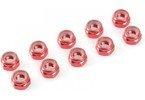Zelfborgende zeskantmoer M4 "Rood", Aluminium (10st) - thumbnail
