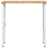 Werkbank rechthoek 100x60x(71,5-98) cm eikenhout lichtbruin - thumbnail