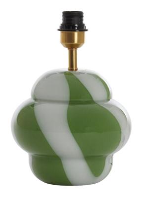 Light & Living Tafellamp 'Ylien' Glas, kleur Groen/Wit (excl. kap)