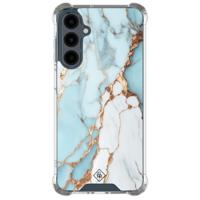 Samsung Galaxy A17 shockproof hoesje - Marmer lichtblauw - thumbnail