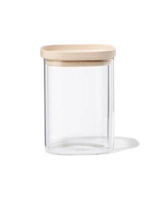 HEMA Voorraad bus 1000ml glas met deksel (transparant)
