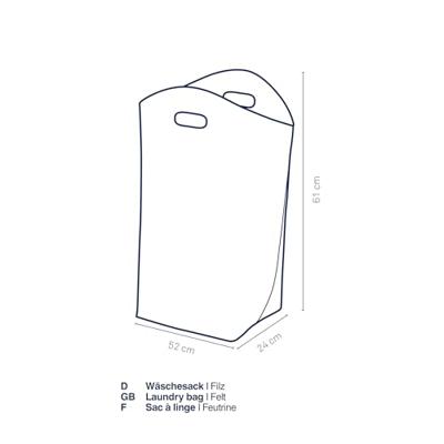 Kela Fay Wasmand H 61 cm - Grijs