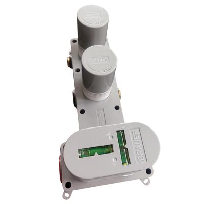 Koperen Thermostatische Inbouw Regendouche SET met 30 cm Douchekop en Handdouche - Koper Geborsteld