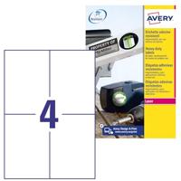 Avery-Zweckform L4719-20 Folie-etiketten 105 x 148 mm Polyester folie Wit 80 stuk(s) Permanent hechtend Laser (kleur), Laser (zwart/wit), Kopiëren (kleur), - thumbnail