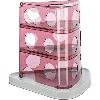 Kattenspeeltje Trixie Cheese Tower Wit Roze Natuurlijk rubber Plastic 32 x 32 x 32 cm