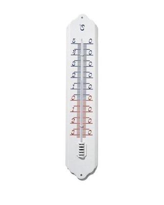 Nature muurthermometer wit