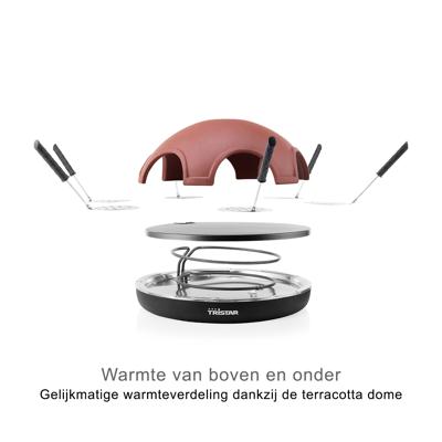 Tristar PZ-9156 Pizza Festa 6 Zwart/Terracotta
