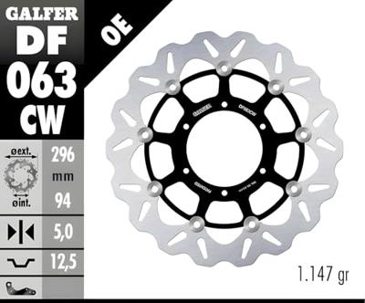 GALFER remschijf "df063 rotor brake rotors swimming