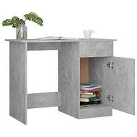 Bureau 100x50x76 cm spaanplaat betongrijs - thumbnail