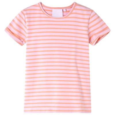 Kindershirt gestreept 128 roze Kindershirt gestreept 128 roze