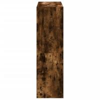 Boekenkast 102x32x108 cm bewerkt hout gerookt eikenkleurig - thumbnail