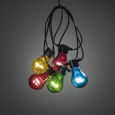 KonstSmide 1mPartylight lichtsnoer met 10 gekleurde lichtbronnen - 2396-500