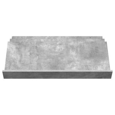 Bijzetkast met plank Beton Grijs 90 x 57,5 x 42 cm Bewerkt hout