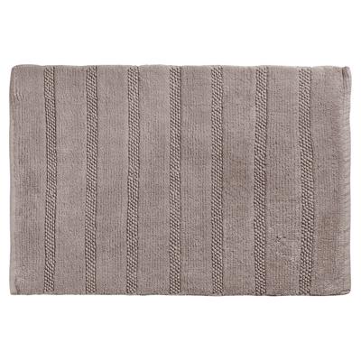 Differnz Stripes badmat geschikt voor vloerverwarming 100% katoen 45 x 75 cm taupe