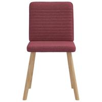 Eetkamerstoelen 4 st stof wijnrood - thumbnail