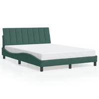 Bedframe zonder matras 140x200 cm fluweel donkergroen - thumbnail