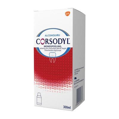 Corsodyl Mondspoeling 300 Milliliter Corsodyl Mondspoeling 300 Milliliter