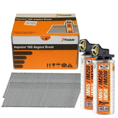 Paslode afwerknagels schuin - AF16x50 mm - verzinkt 3mμ - 2000 st + 2 gaspatronen