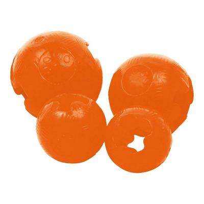 Gloria TPR-bal voor honden, maat 8,25 cm, robuust materiaal, flexibele bal, verzorgt de gezondheid van je hond, hondenspeelgoed, hondenballen, oranje