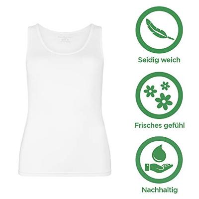 2-pak hemden dames - brede band - Anna - Bamboe onderhemd ronde hals - huidvriendelijk