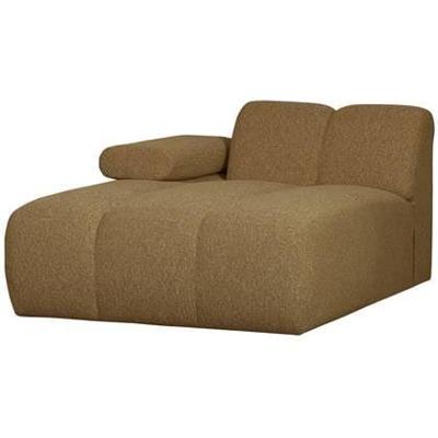 Woood Mojo chaise longue bank arm links bouclé Geel/Bruin Melange