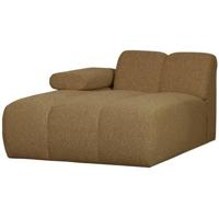 Woood Mojo chaise longue bank arm links bouclé Geel/Bruin Melange - thumbnail
