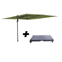 Saint tropez 355x300 sage groen met verrijdbare 120kg voet - thumbnail