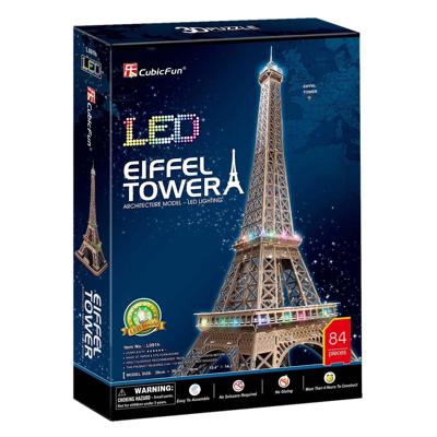 Cubic Fun 3D LED Puzzel de Eifeltoren 84 Stukjes
