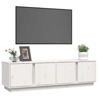 Tv-meubel 140x40x40 cm massief grenenhout wit - thumbnail