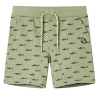 Kindershorts met trekkoord 116 lichtkaki - thumbnail
