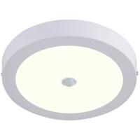 LED Downlight - Facto Dury - PIR Bewegingssensor 360° + Dag en Nacht Sensor - 22W - Natuurlijk Wit 4000K - Opbouw - Rond - Mat Wit - OSRAM LEDs - thumbnail