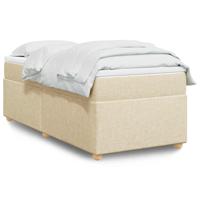 Boxspring met matras stof crèmekleurig 100x200 cm - thumbnail