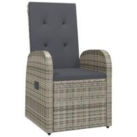 9-delige Tuinset met kussens poly rattan grijs - thumbnail