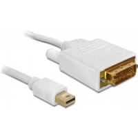 Delock 82918 DisplayPort-kabel Aansluitkabel Mini DisplayPort-stekker, DVI-D 24+1-polige stekker 2 m Wit Vergulde steekcontacten - thumbnail