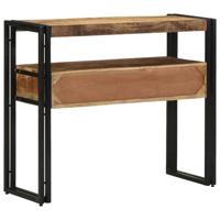 Wandtafel met lade Bruin 90 x 33 x 75 cm Massief Mango Hout - thumbnail
