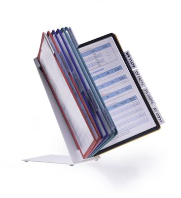 Durable Standaard voor bureaustandaard VARIO TABLE 10 - 5570 Rood, Geel, Groen, Blauw, Zwart DIN A4 Aantal meegeleverde displaypanels 10