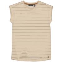LEVV Meisjes t-shirt - Delphi - AOP Creme streep - thumbnail