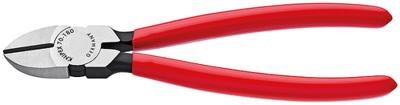 Knipex Zijsnijtang zwart geatramenteerd met kunststof bekleed 180 mm - 7001180 - thumbnail