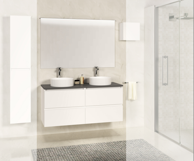 Wiesbaden Onderkast Bologna 120 cm Incl Stenen Blad Mat Wit Wiesbaden Onderkast Bologna 120 cm Incl Stenen Blad Mat Wit